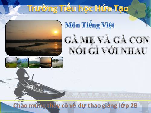 Tuần 17. Gà tỉ tê với gà