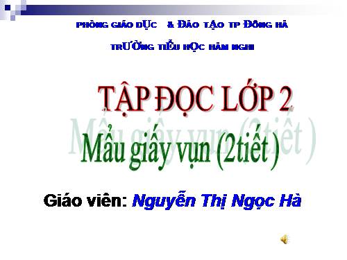 Tuần 6. Mẩu giấy vụn