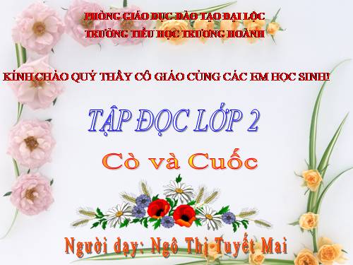 Tuần 22. Cò và Cuốc