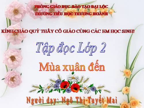 Tuần 20. Mùa xuân đến