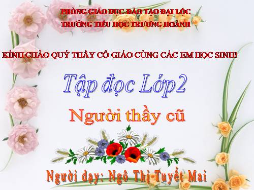 Tuần 7. Người thầy cũ