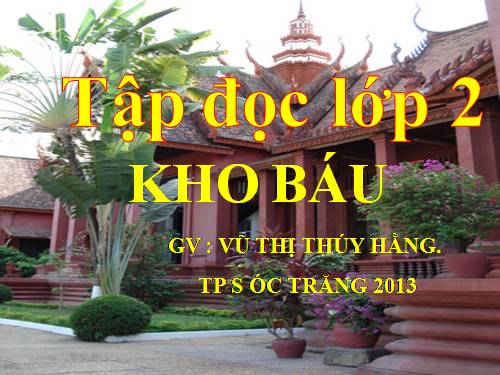 Tuần 28. Kho báu