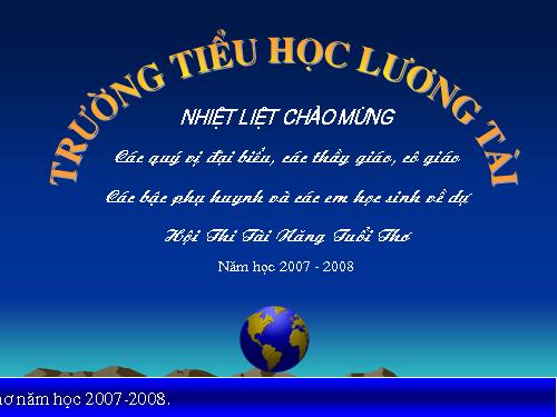 ĐỀ GIAO LƯU TRƯỜNG TH LƯƠNG TÀI