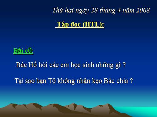 Tuần 30. Cháu nhớ Bác Hồ
