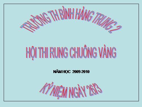 Mẫu rung chuông vàng 30 câu, 30 giây