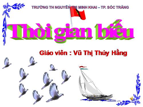 Tuần 16. Thời gian biểu