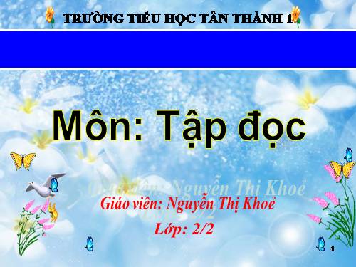 Tuần 15. Bé Hoa