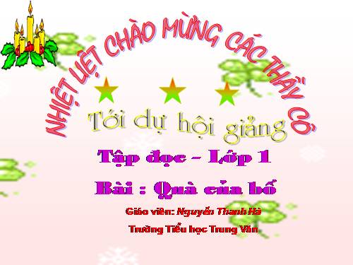 Tuần 13. Quà của bố