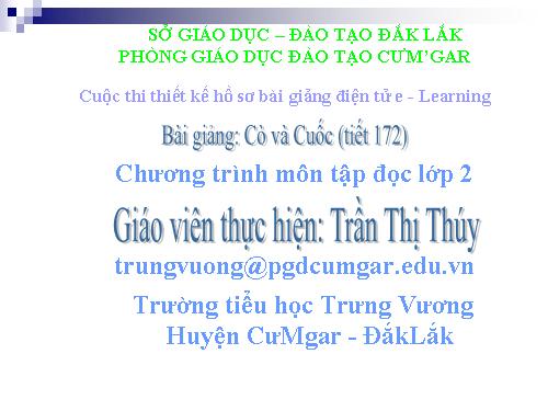 Tuần 22. Cò và Cuốc