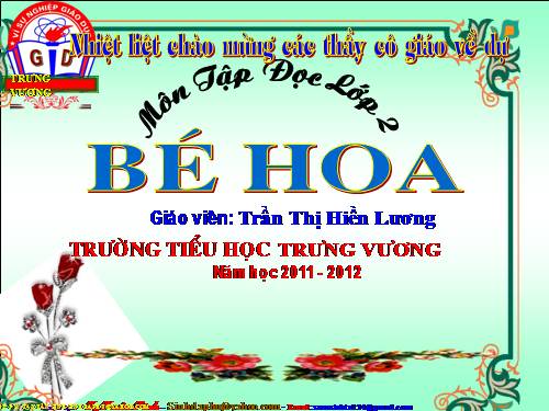 Tuần 15. Bé Hoa