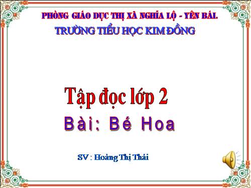 Tuần 15. Bé Hoa