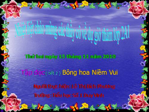 Tuần 13. Bông hoa Niềm Vui