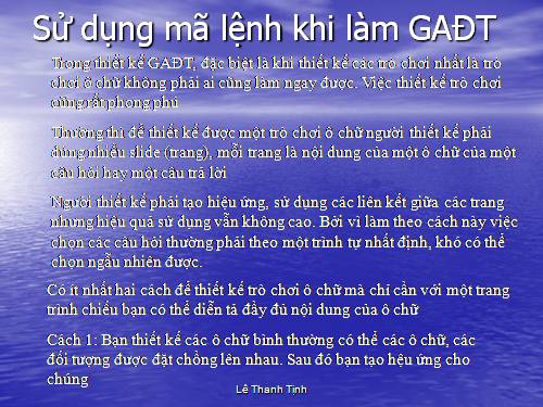 Su dung ma lenh trong thiet ke Giao an dien tu