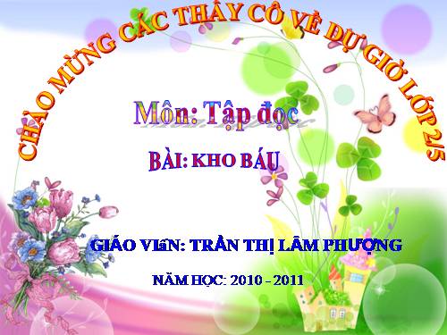 Tuần 28. Kho báu