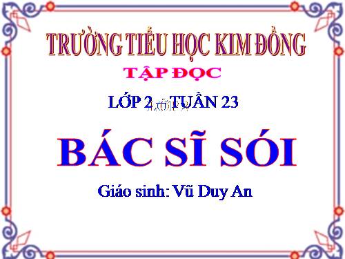 Tuần 23. Bác sĩ Sói