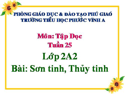 Tuần 25. Sơn Tinh, Thuỷ Tinh
