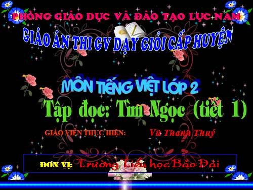 Tuần 17. Tìm ngọc