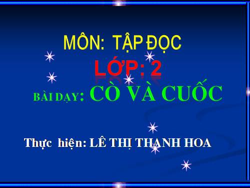 Tuần 22. Cò và Cuốc