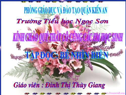 Tuần 25. Bé nhìn biển