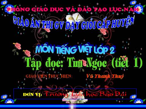 Tuần 17. Tìm ngọc