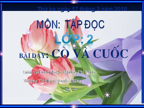 Tuần 22. Cò và Cuốc