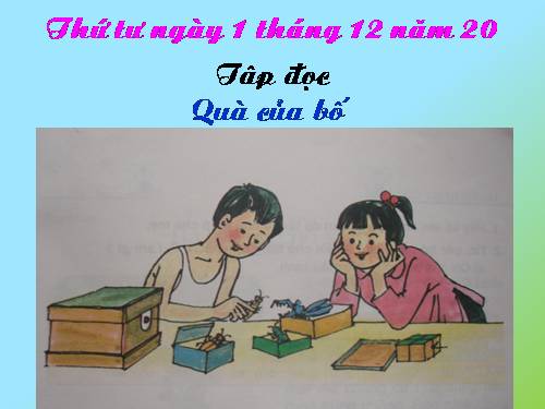 Tuần 13. Quà của bố