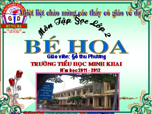 Tuần 15. Bé Hoa