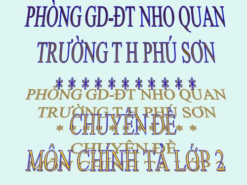 Chuyen de mon chinh ta lop 2