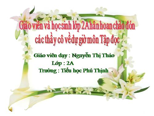 Tuần 7. Thời khoá biểu