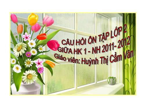 Tuần 9. Ôn tập Giữa Học kì I
