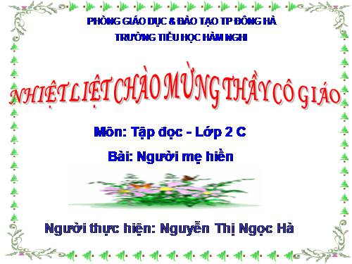 Tuần 8. Người mẹ hiền