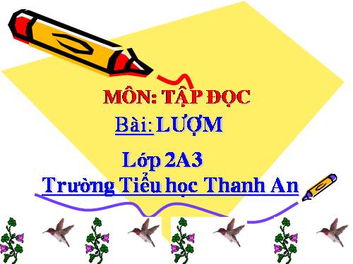 Tuần 33. Lượm