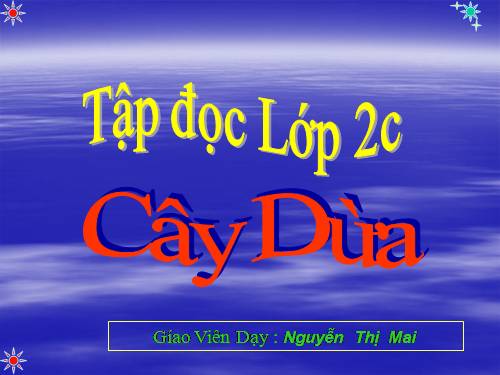Tuần 28. Cây dừa