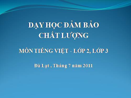 Bồi dưỡng hè 2011_Tiếng Việt L 2,3