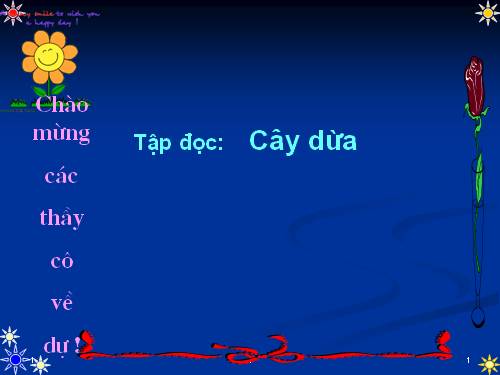 Tuần 28. Cây dừa