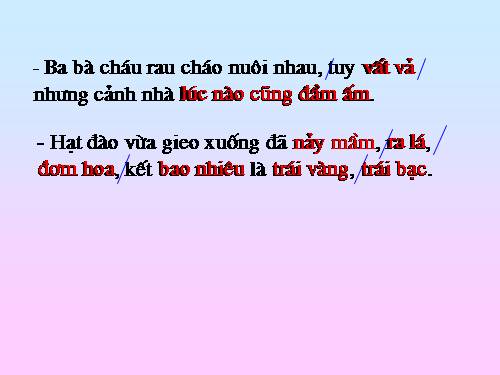 Tuần 11. Bà cháu