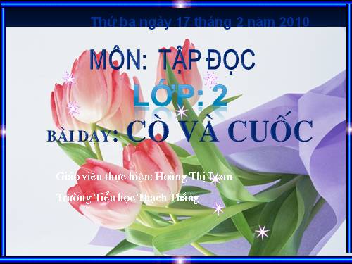 Tuần 22. Cò và Cuốc
