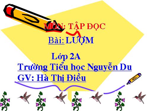 Tuần 33. Lượm