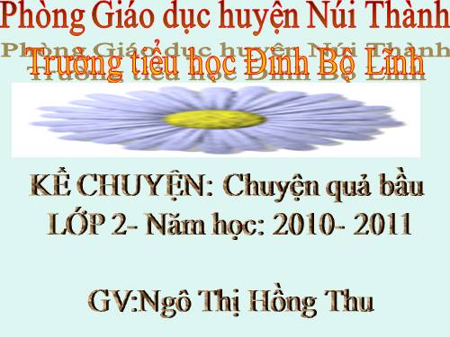 Tuần 32. Chuyện quả bầu