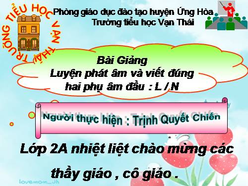Bài giảng phát âm đúng hai phụ âm đầu l-n