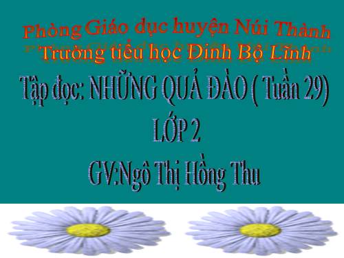 Tuần 29. Những quả đào