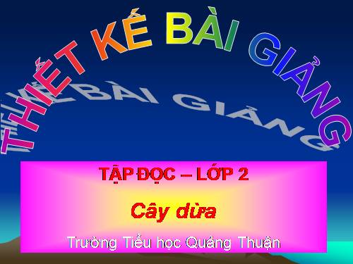 Tuần 28. Cây dừa