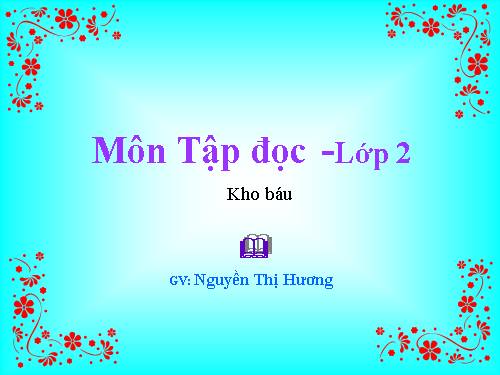 Tuần 28. Kho báu