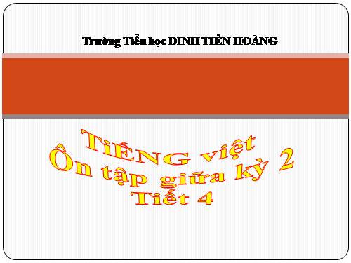 Tuần 27. Ôn tập giữa Học kì II
