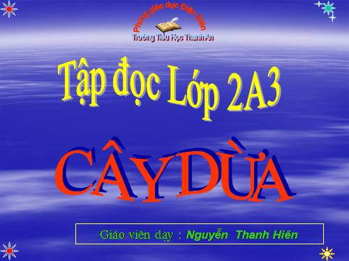 Tuần 28. Cây dừa