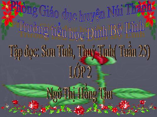 Tuần 25. Sơn Tinh, Thuỷ Tinh