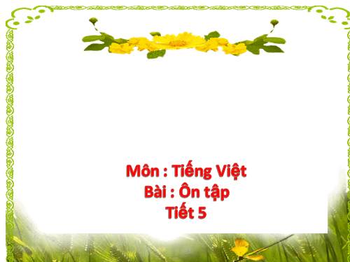 Tuần 27. Ôn tập giữa Học kì II