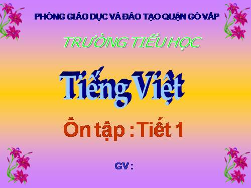 Tuần 27. Ôn tập giữa Học kì II