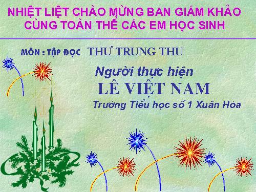 Tuần 19. Thư Trung thu