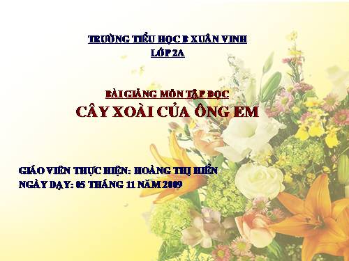 Tuần 11. Cây xoài của ông em